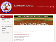 Tablet Screenshot of idahoselectbaseball.com